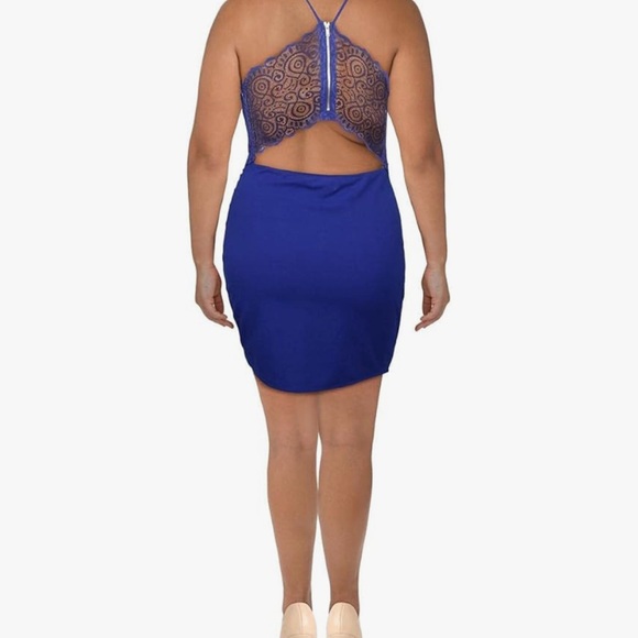 Emerald Sundae Royal Blue Asymmetrical Dress - Picture 11 of 11